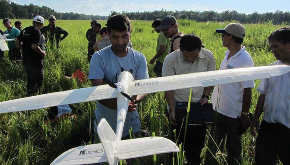 Hand launching of Conservation Drone