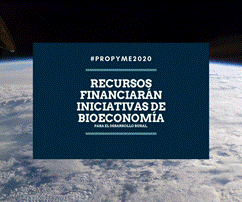 Foto ilustrativa en la foto se ve un rótulo que dice: "Recursos financiarán iniciativas de bioeconomía"