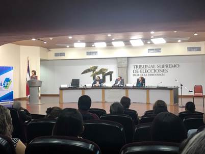Foto de la Sala del Tribunación Supremo de Elecciones donde se presentó el I Plan de Acción 2018-2023 de la PICTTI 2018-2027.