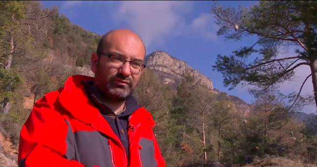Lluís Brotons, investigador del CREAF, posa en el bosque.